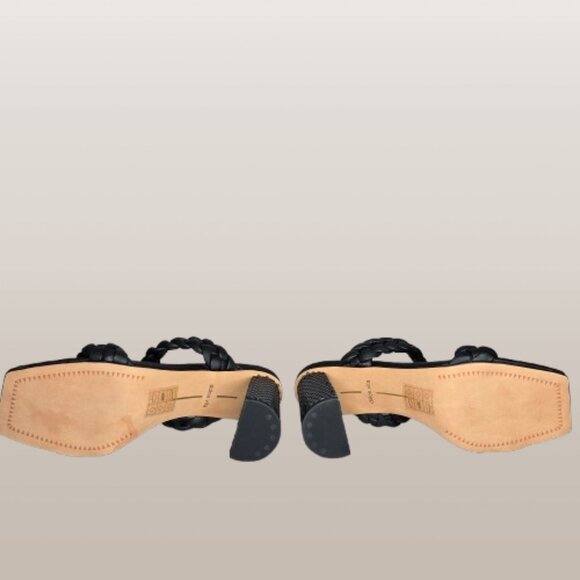 Dolce Vita Women's Paily Black Stella Slip-on Braided Sandal Heels Sizes 6.5, 5 - Picture 5 of 6